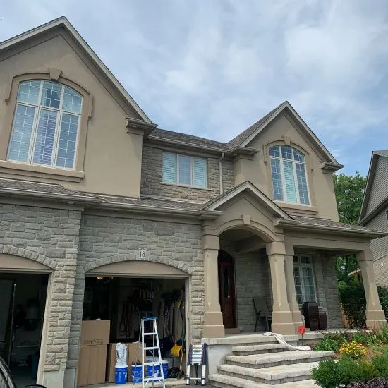 gray stucco house
